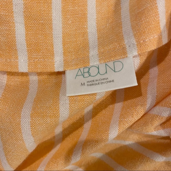 Abound Orange White Stripe Linen Tank - Picture 3 of 4